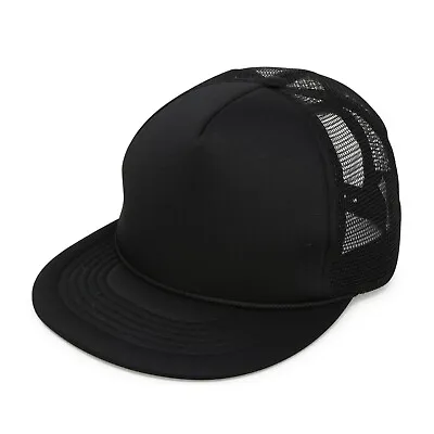 DALIX Flat Bill Snapback Cap Foam Mesh Trucker Classic Hat Adjustable Neon • $9.95