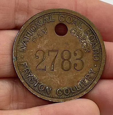 Fryston Colliery Miners Pit Token Tally Works Check - Castleford West Yorks • £4