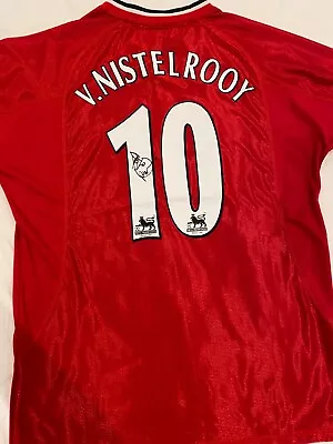 Ruud Van Nistelrooy Hand Signed 10 Man Utd RETRO Shirt Official COA RARE JERSEY • $12.32