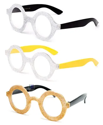 Costume Glasses Halloween Despicable Me Round Glitter Clear Lens Eyewear  • $8.95