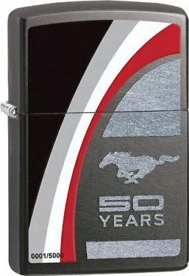 Zippo - Mustang 50 YEARS Grey Lighter * Super Rare Numbered Edition * Free Ship! • $129