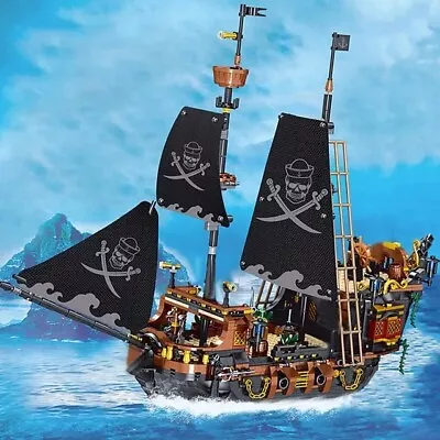 HABO Pirates Ship Caribbean Pirates Caribbean Building Blocks Toy Kids Bricks • £51.25