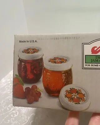 Vintage Kerr Decorative Jam And Jelly Jars W/Labels Home Canning & Storage NEW • $35