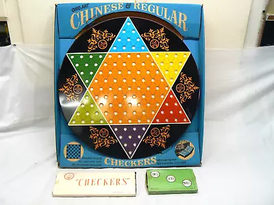 Ohio Art 18  Chinese & Regular Checkers #539 Vintage Boxed Complete Great Shape • $34.99