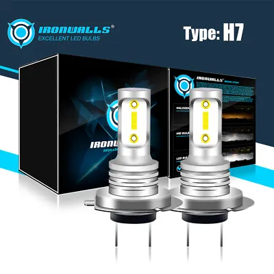 H7 LED Headlight Bulbs Conversion Kit Hi/Lo Beam 80W 8000LM 6000K Super Bright • $16.98