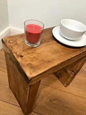 £64 • Buy Rustic Coffee/side Table- Solid Chunky Wood-farmhouse - 5 Wax Colour Options