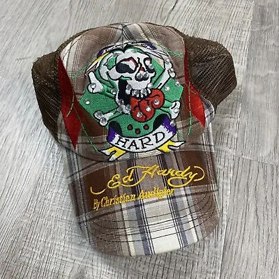 Ed Hardy By Christian Audigier Love Dies Hard Jeweled Mesh Snapback Trucker Hat • $19.99