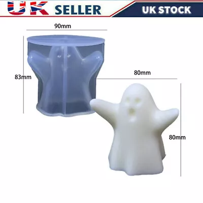 £5.49 • Buy 3D Halloween Silicone Resin Casting Mold Candle Wax Ghost Soap DIY Making Mould