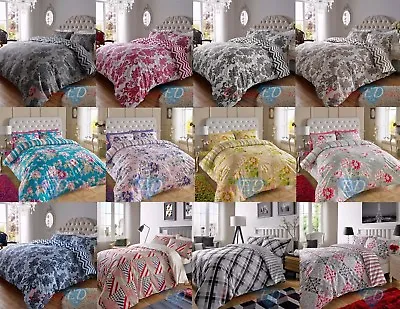 200TC Luxury Damask Floral Printed Duvet Quilt Cover Bedding Set - Various Sizes • £16.95