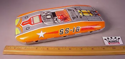 Vintage 1950's Space Ship Tin Toy  SS-18 Spaceman Japan Robot Era 9  Rocket • $79.99