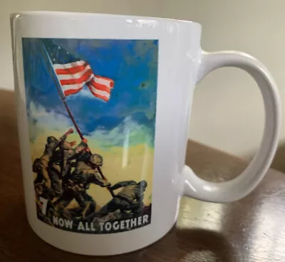 Coffee Mug Military History WWII Bond Poster Feb 23 1945 Flag Raising Iwo Jima • $9.99