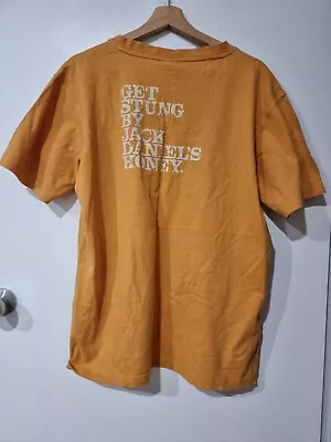 $39.99 • Buy Jack Daniels Tennessee Honey Whiskey Shirt Men’s Large Orange V Neck