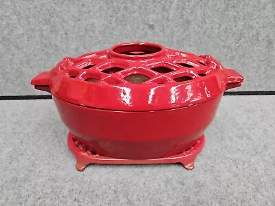 John Wright Cast Iron Range Stove Lattice Humidifier Steamer Casserole Potpourri • $41.97