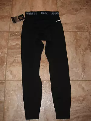 Russell Cold  Compression Pants Big Men Small Black NEW Dri Power 360 • $7.95