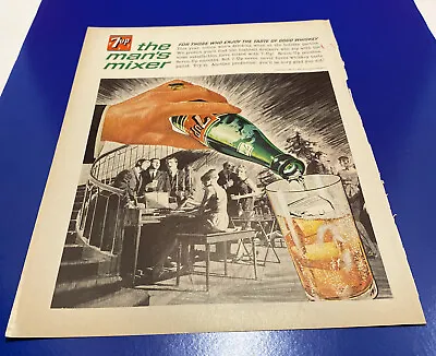 7 Up Vintage 1964 Christmas Party Piano Singing Man's Mixer Original Print Ad • $4.99