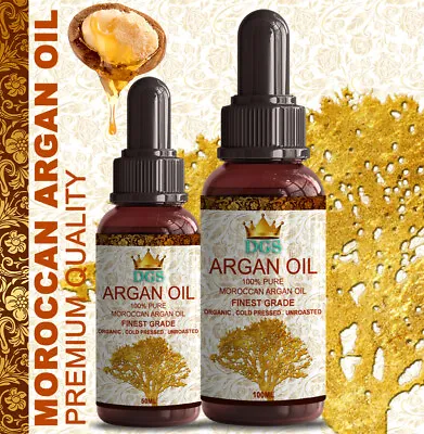 £3.29 • Buy Organic Argan Oil 100% Cold Pressed Pure Virgin Vegan For Hair Beard & Skincare