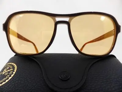 Ray Ban Sunglasses STATE SIDE Dark Brown Light Brown - Orange Mirror Gold Lenses • $179