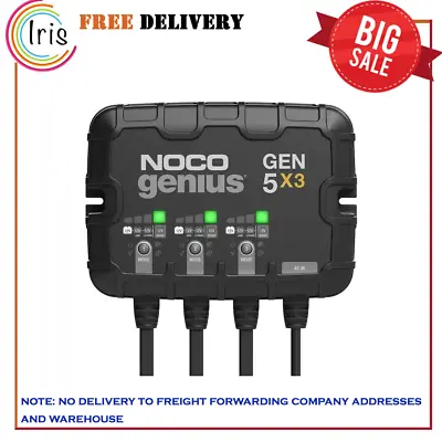 Noco Genius GEN5X3 Onboard Marine Battery Charger 15 Amp 12V 3-Bank • $355