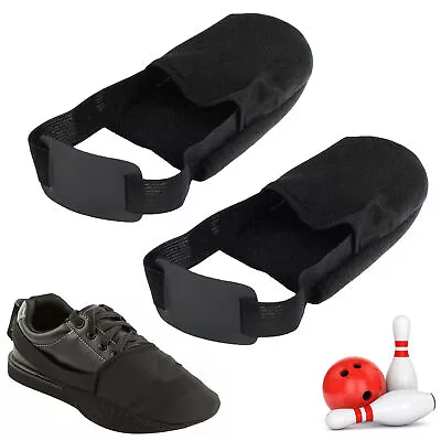 1 Pairs Covers Adjustable Bowling Shoe Slider Cotton Bowling Shoe Cover Black • $22.09