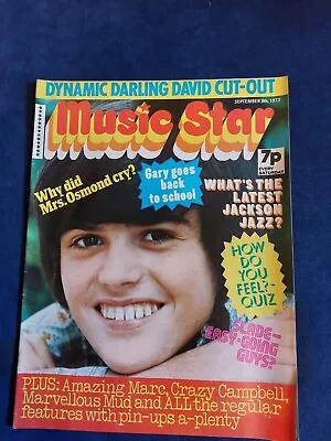 Rare MUSIC STAR Magazine 8th SEPTEMBER 1973 Osmonds Sweet Glitter Cassidy Slade • £15