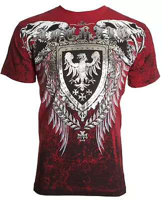 Archaic By Affliction Men's T-Shirt Ruse Wings Skull Cross Biker • $24.95