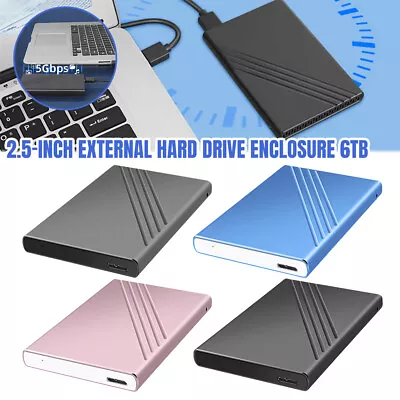 2.5inch External Hard Drive 6TB Mobile Hard Drive Enclosure USB3.0 Portable • $14.61