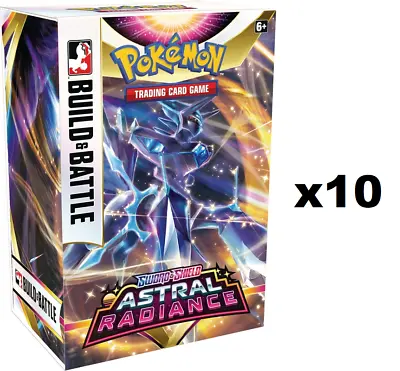 $144.95 • Buy SEALED DISPLAY 10x Build & Battle Box Kit Astral Radiance Pokemon TCG 6/10
