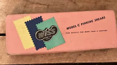 Vintage Model C-7 Pinking Shears WISS Newark In Box Zig Zag • $12