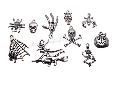 £2.99 • Buy Tibetan Silver Spooky Halloween Theme Charms Jewellery Ghost Pumpkin Charm K178