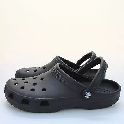 Crocs Classic Clog Men's Shoe Size 12 Black Slip On Comfort Casual Beach Outdoor • $19.90