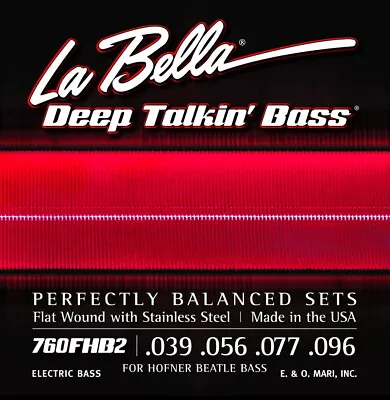 LaBella 760FHB2 Deep Talkin Bass Flatwound Bass 4-String - .039-.096 New! • $45.95