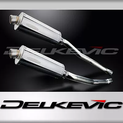 KAWASAKI ZZR1400 NINJA 2008-2011 350mm OVAL STAINLESS BSAU SILENCER EXHAUST KIT • £289.99