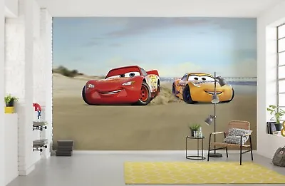 Giant Paper Photo Wallpaper 144x100 Inch Cars Race Disney Wall Mural Kids Room • £68.99