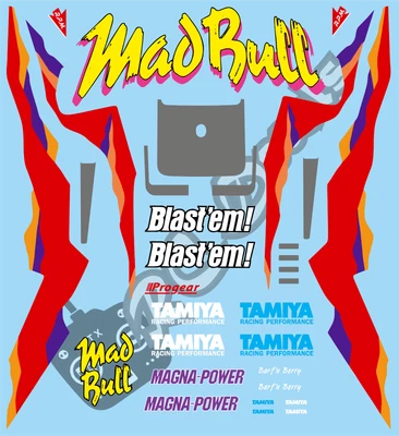 £16.50 • Buy Vintage MadBull Decals / Stickers Choice Of Colour - Tamiya Schumacher