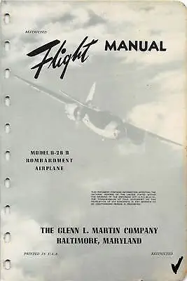 B-26B  Marauder  Flight Manual World War II Book Pilot's Handbook -CD • $29.99