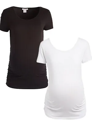 Lot Of 2 Penelope's Closet Ruched Scoop Neck Maternity Tee Shirt Size 2X NWT • $2.99