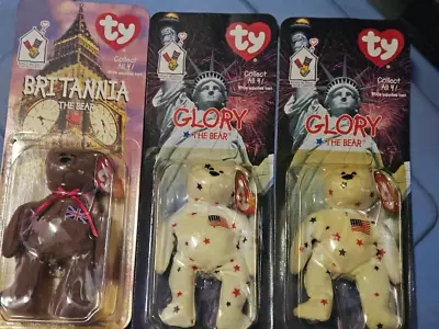 Mcdonald's International Beanie Babies Set Of 3 Glory (2) Brittania Ty • $6