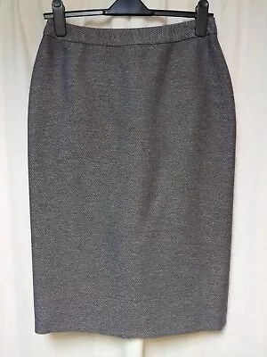 EXCEL London Grey Patterned Fitted Pencil Skirt UK 12 VGC • £8.99