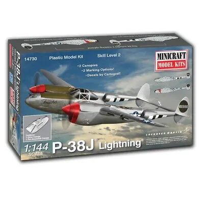 Minicraft 1/144 P-38J Lightning USAAF - 14730 • $18.49