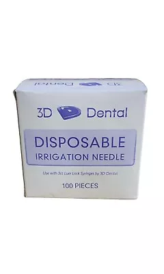 3D Dental Irrigating Needles 30GA 100/pk • $25.94