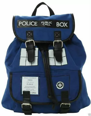 Doctor Who Knapsack POLICE BOX Tardis Buckle Backpack Classic Gift Public Call • £23.99