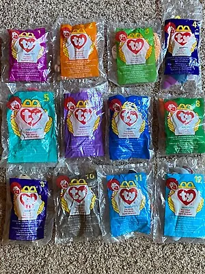 Set Of 12 McDonalds TY Beanie Babies 1998 -( 1993 On TAGS) • $9.95