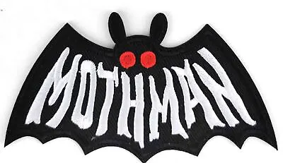 Mothman Folklore Monster Creature Moth Human Name  Embroidered Iron On Patch 234 • $3.49