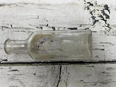 Antique Goff's No-D0pe Cough Syrup Empty Embossed Cork Top Medicine Glass Bottle • $12