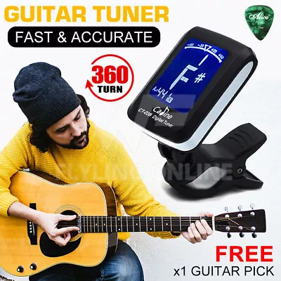 $23.58 • Buy Chromatic Guitar Tuner Violin Ukulele Bass LCD Electronic Digital Clip On AU