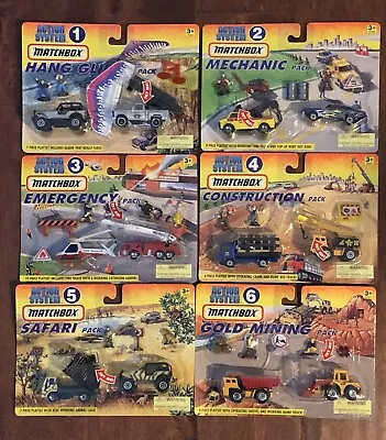 Matchbox 1996 Action System #1 Through #6 Packs - Lot Of 6 New • $79.95