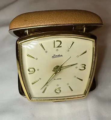 Vintage Linden Travel Alarm Clock Made In Japan Circa 1960’s Working Condition. • $18.95