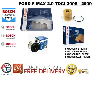 Fits Ford S-max Titanium 2.0 Tdci Mk1 (cd340) Diesel Bosch Service Kit 2006-2009 • £79.95