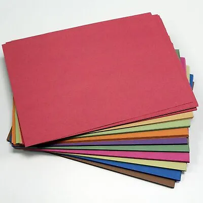 A2 Bright Colour Sugar Paper 100gsm Recycled Assorted Coloured Paper PACK OF 20 • £6.97