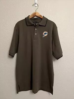 NEW Dunbrooke Miami Dolphins NFL Polo Shirt Short Sleeve Football Golf Green M • $17.49